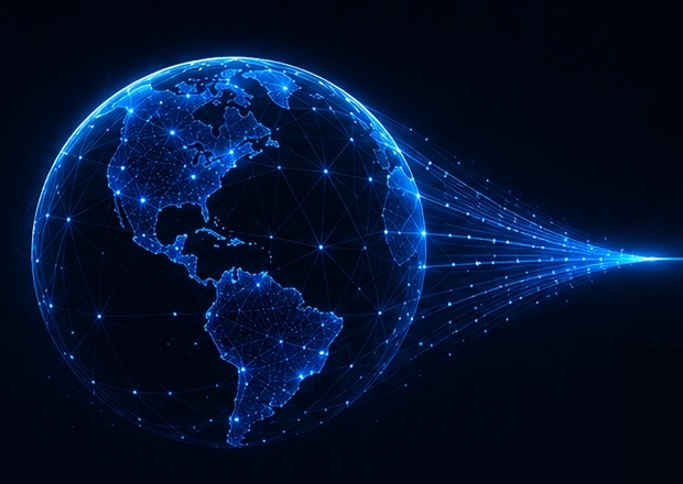 Connected open web globe